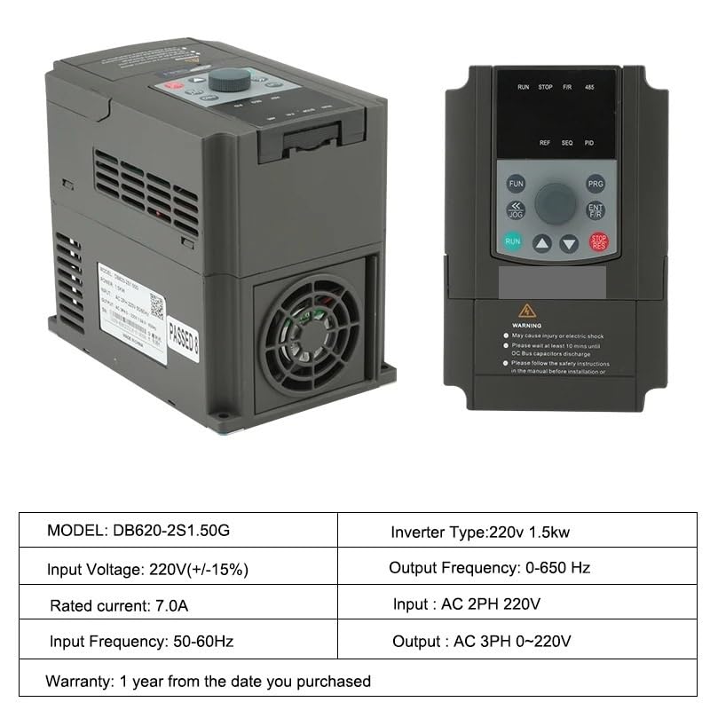 Flash de Motor de husillo refrigerado por aire cuadrado de 1,5 kW + inversor de 1,5 kW + 1 Juego de fresadora de pinza ER11, Kit de fresado de grabado(220V)