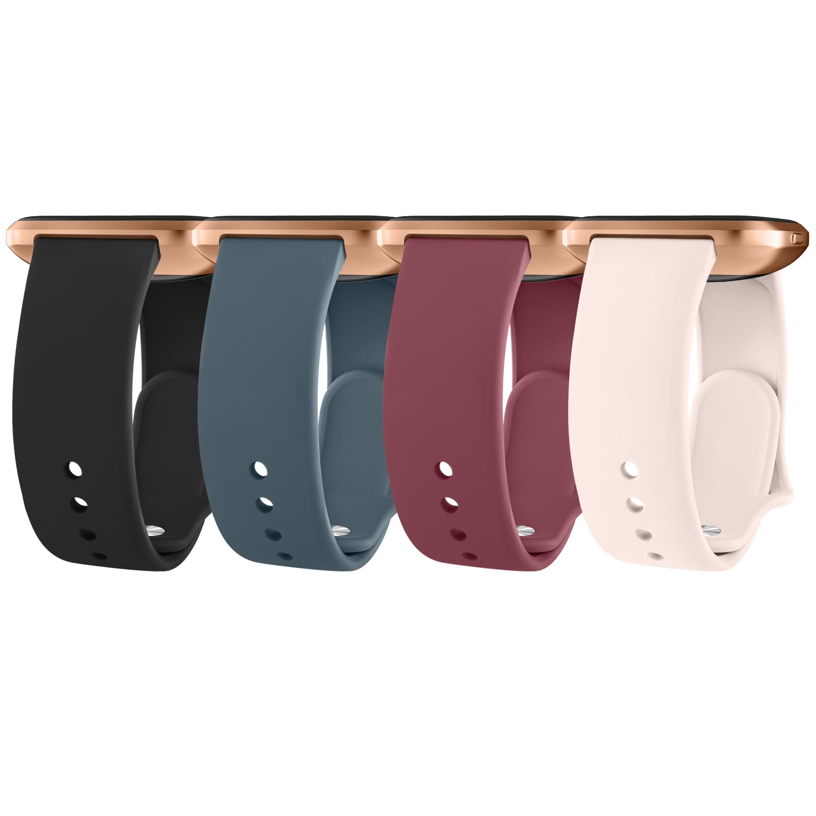 Tobfit [4 PACK] Straps for Fitbit Versa 2 / Versa Lite Strap for Women Men, Soft Silicone Replacement Strap Wristband Watchband 4-PACK 03