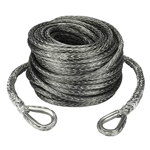 Ucreative 3/8 Inch x 92 Feet Synthetic Winch Extension Rope