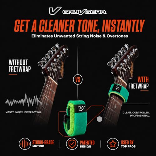 Image of Gruv Gear FretWraps HD 'Leaf' String Muter 1-Pack, Extra Large, Green