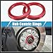 Hihaha Car Hub Centric Rings OD 73.1mm to ID 56.1mm Hub Centric Rings Wheel Bore Center Spacer Aluminum Alloy Red (Set of 4) Durable Material