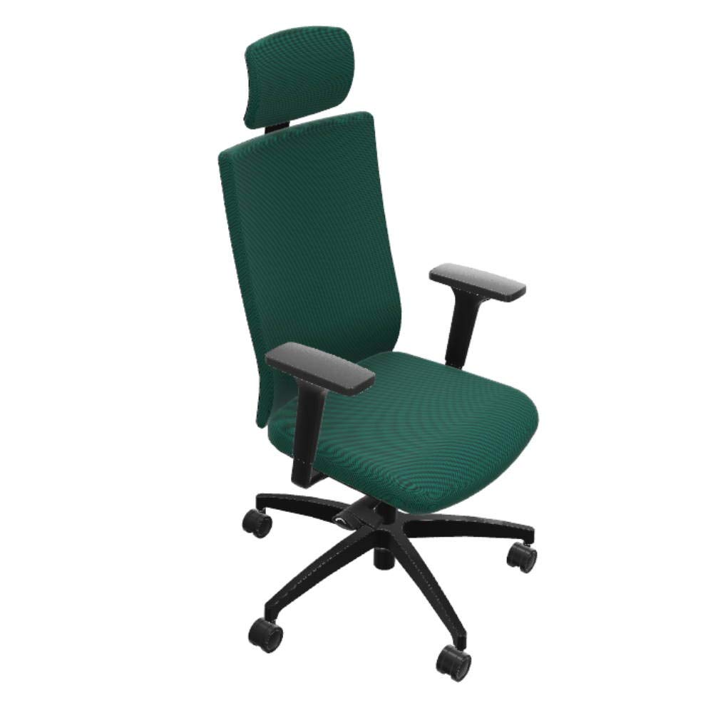 Otor Sedia Verde Schienale Alto Sedia da Ufficio con Supporto Collo Tavolo Seduta per Casa & Lavoro Boost Productivi