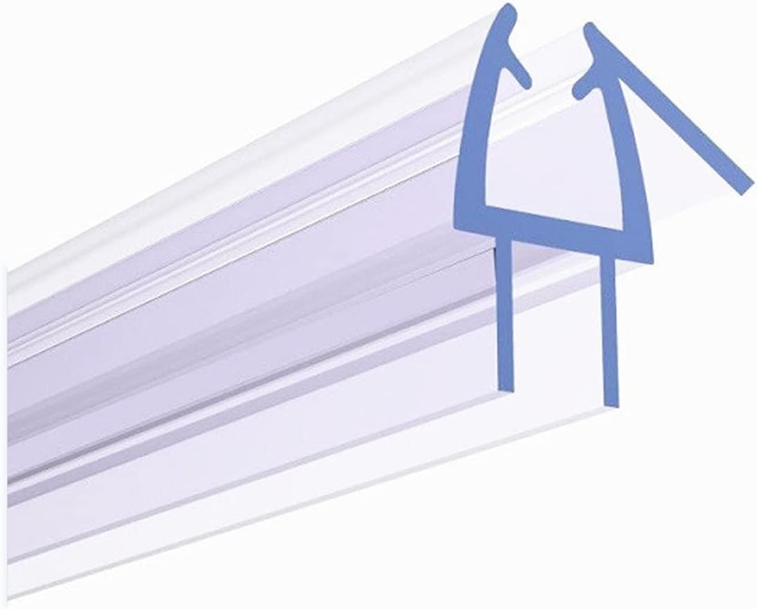 Hospitality Direct - Frameless Shower Door Bottom Seal Strip - for 3/8" Thick Glass, 36" Long Stop, Clean Vinyl