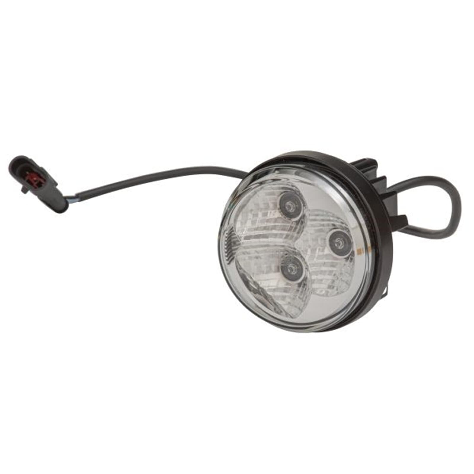 HELLA LED Światła do jazdy w dzień - 90mm - 24V / 12V - okrągły - przezroczysty - Przewodu: 500[mm] - Wtyczki: AMP - z lewej - Ilość: 1 - 2PT 009 599-111