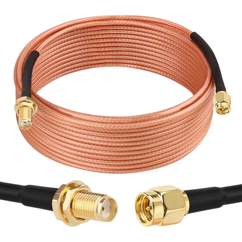 XRDS -RF 25FT SMA Male to SMA Female Bulkhead RG316 Coaxial Cable for 4G LTE Router Cellular SDR USB Dongle Receiver