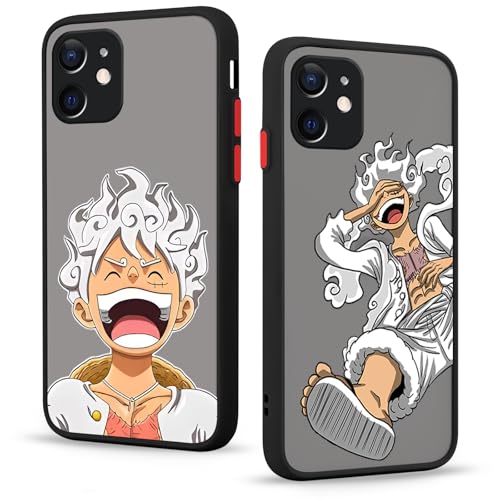 4 Pack Phone Case For IPhone 15 6.1 Inch, Anime Luffy Gear 5 Nika Zoro Sun God Cartoon Manga Pattern Shockproof Soft Aesthetics Design Full Lens