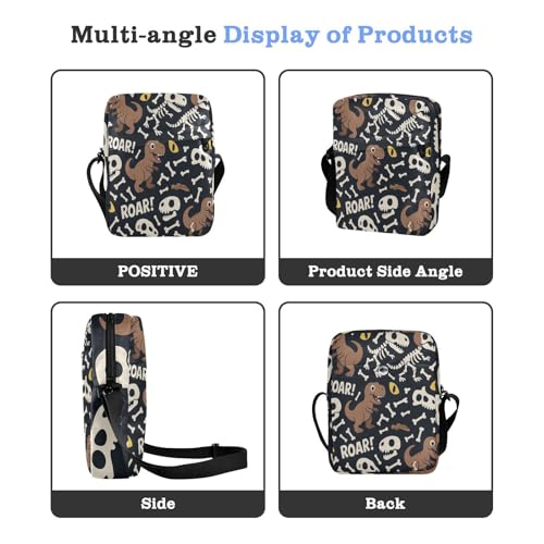 messenger bag for men Small Crossbody Bag For Women Woman Cross Body Purse Adjustable Strap for Travel Travel- Dinosaur Fun Pattern4