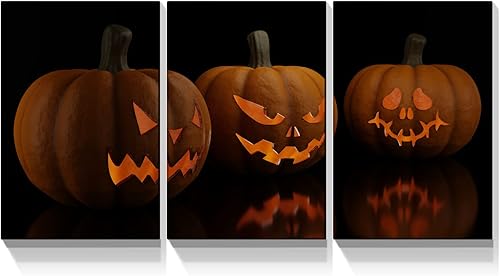 3 piezas de arte de pared vintage de calabaza enmarcadas, póster decorativo de pared para sala de estar, oficina, dormitorio, cocina, 12 x 18 x 3