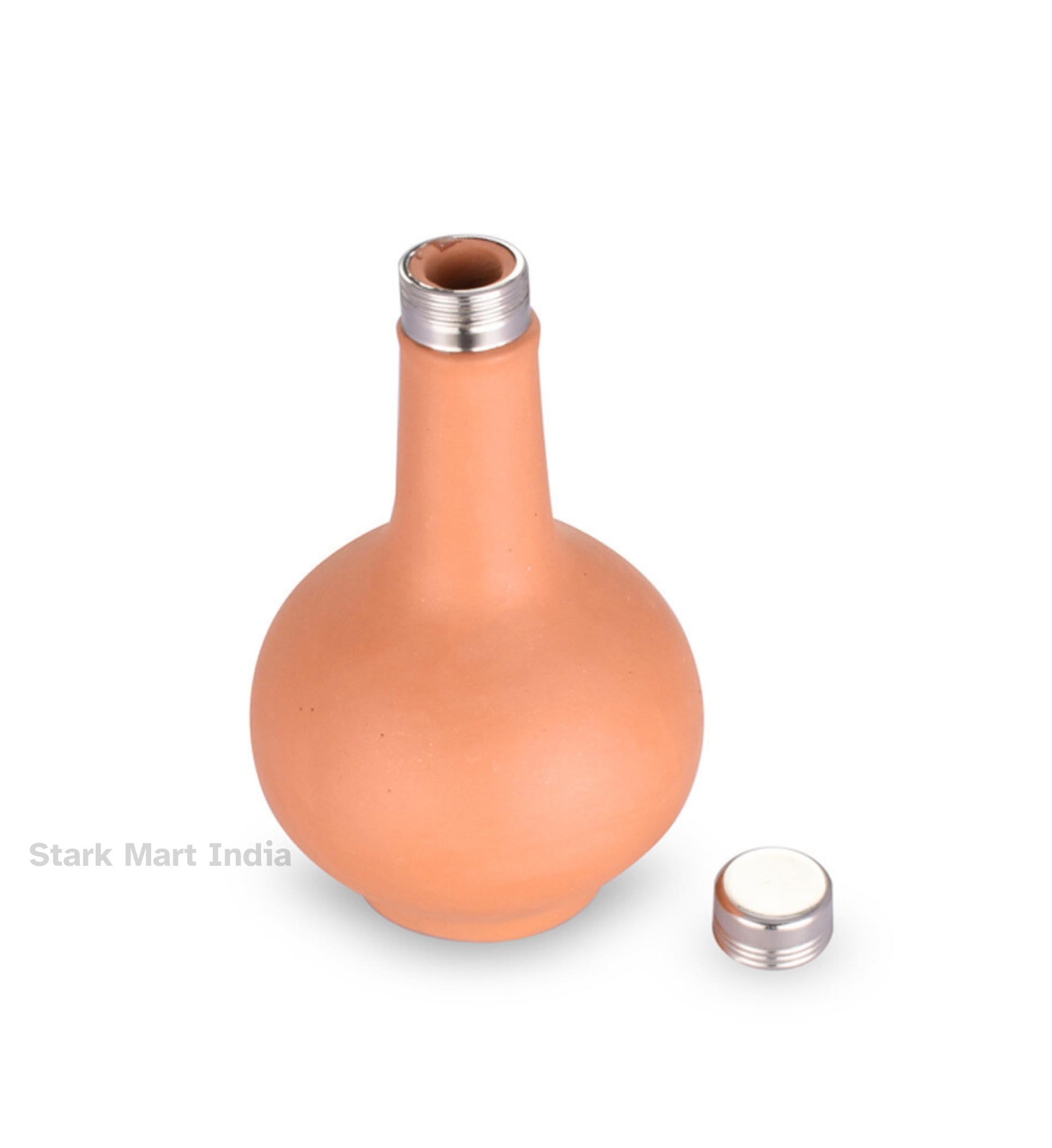 Stark Mart India Surahi Premium Presents Traditional Clay Reddish Brown Plane Surahi for Water for Home & Kitchen-image-14