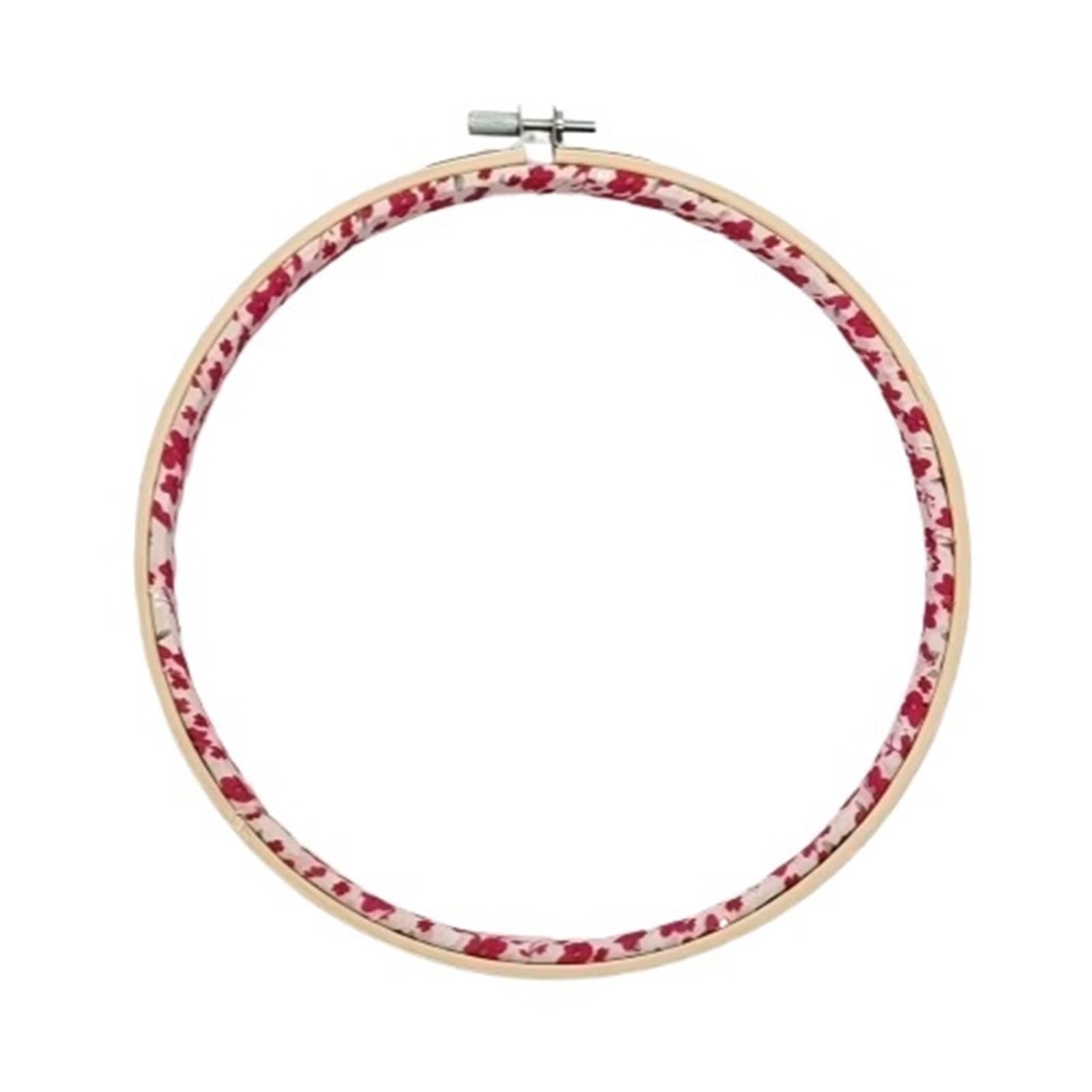 Sthoyn One Color Fabric-Wrapped Embroidery Hoops, Bamboo Circle Cross Stitch Hoop Ring For Embroidery, Diy Sewing Hoop Adjustable Cross Stitch Tool(24Cm,B)