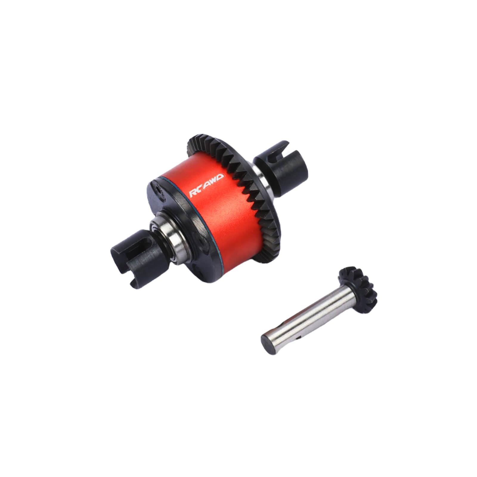 RCAWD 43T Diff Complete w/Diff Pinion 13T 40Cr Steel Front/Rear LOS242033 LOS242042 for 1/8 Losi LMT LOS04021 LOS04022 Upgrade Parts (Red)