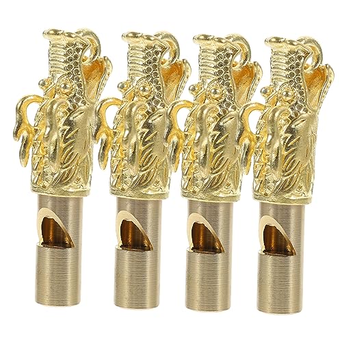 KESYOO 4pcs Portable Whistle Outdoor Ornaments Delicate Camping Whistle Outdoor Whistle Safety Whistle Decorative Camping Whistle Portable Camping Whistle Camping Supply Brass