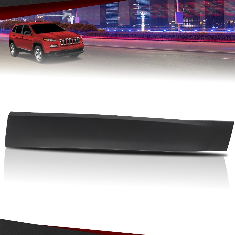 CROSSDESIGN Front Passenger Side Door Molding Trim Direct Replacement Compatible with Jeep Cherokee 2014-2018 6VX66RXFAC, 6VX66RXFAB, 6VX66RXFAA, 1YW32RXFAB, 1YW32RXFAA