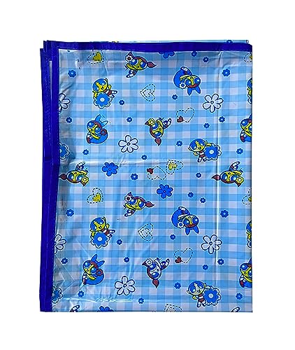 Image of EcoSoft Plastic Sheet,PVC Sheet for Kids,Rubber Sheet for Babies,Bed Wetting Protector(90 x 135 cm) (Blue PPG)