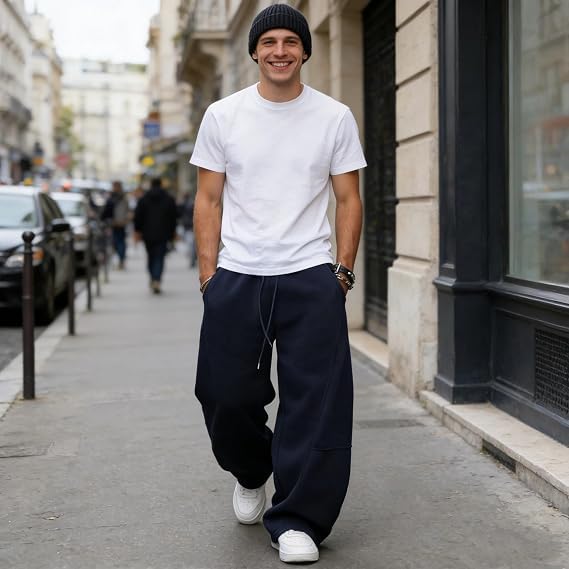 Image of Mens Baggy Sweatpants Casual Wide Leg Pants