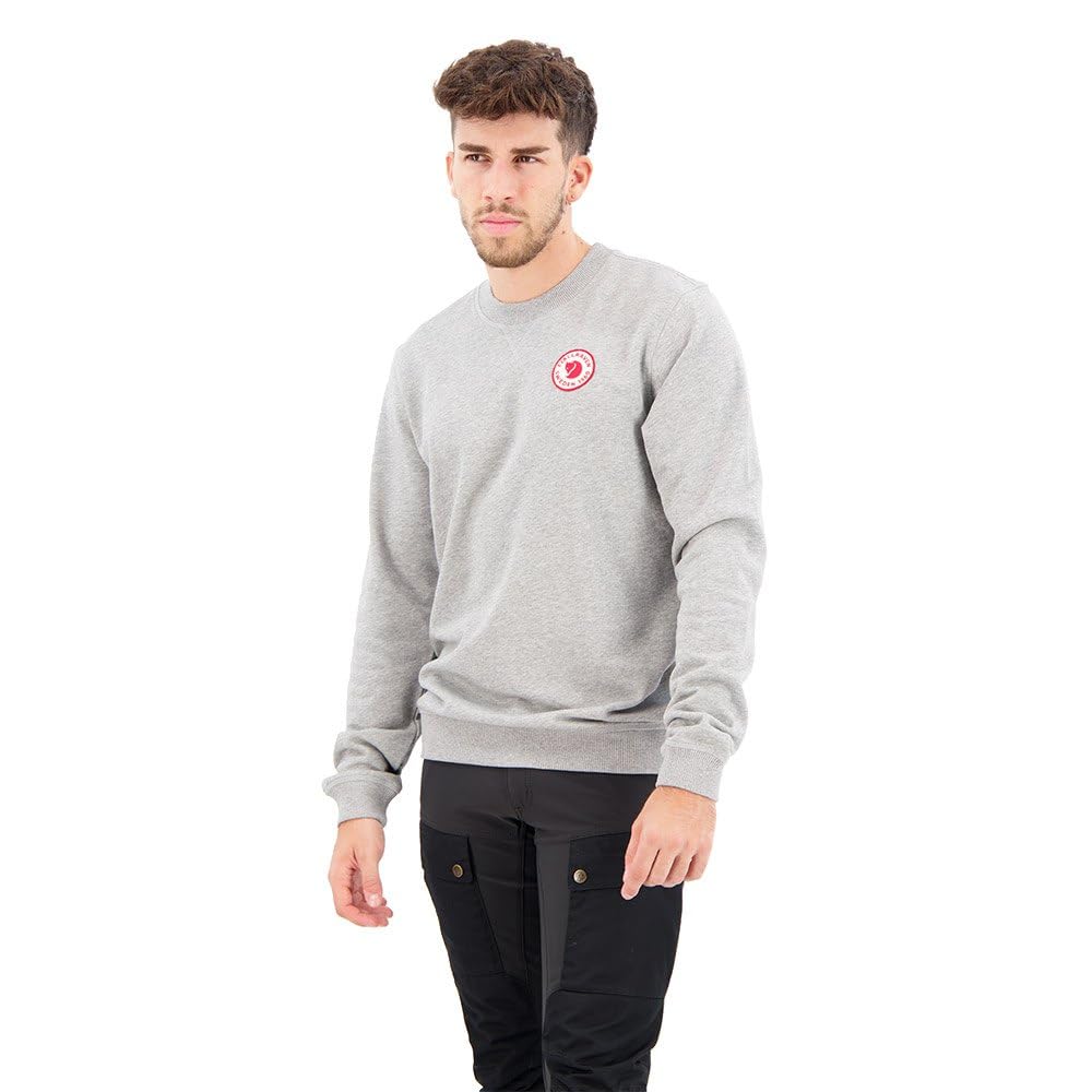 Fjallraven 87163-020-999 1960 Logo Badge Sweater M / 1960 Logo Badge Sweater M Maglia Lunga Uomo Grey-Melange Taglia L-image