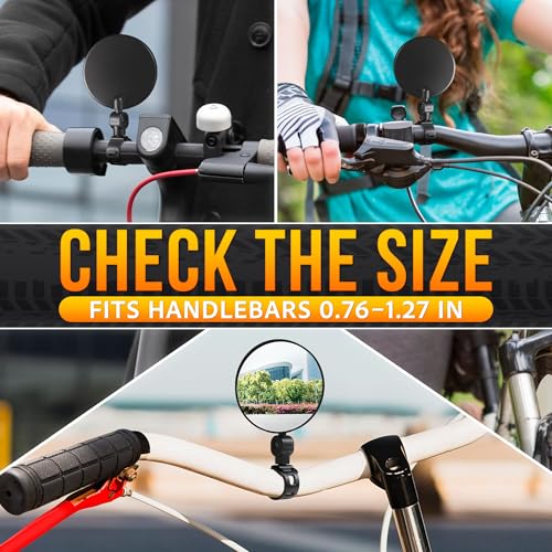 2 Pcs Bike Mirror Handlebar Mount