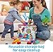 MEGA BLOKS First Builders Toddler Blocks Toys Set, Big Building Bag with 80 Pieces and Storage, Blue, Ages 1+ Years