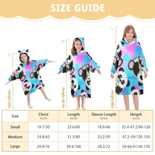 Couverture à capuche imprimé panda : cadeau idéal pour fille