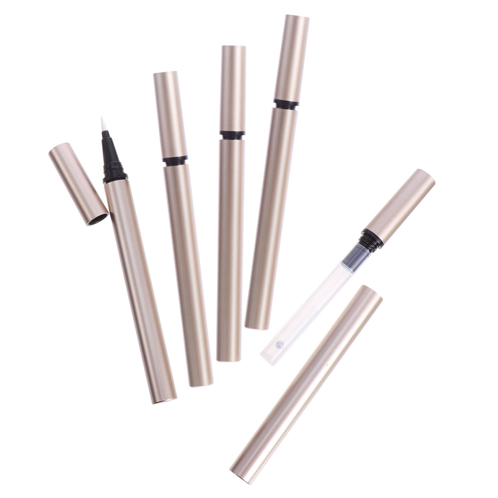 FOMIYES Penna Trucco Ricaricabile 25 Pz Eyeliner Vuoto Per Eyeliner Riutilizzabile Forniture Per Il Trucco Di Per Vuoto Ciglio Liquido Dritto Pennello Fine Plastica