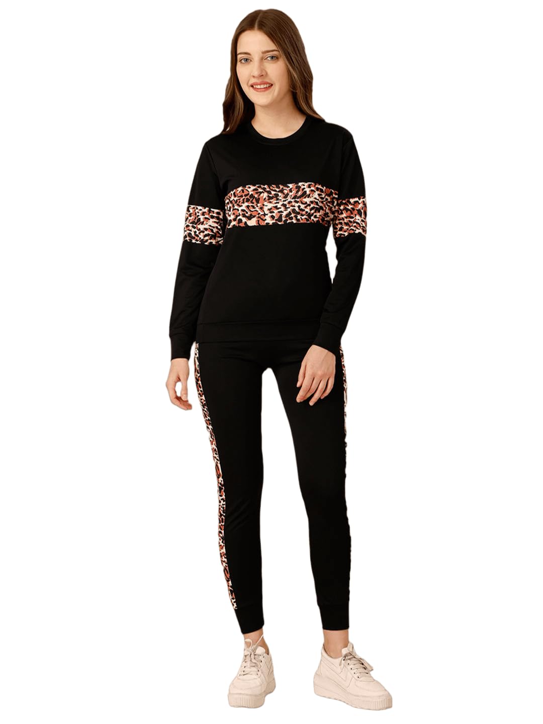 GBM TRENDZ Women Tracksuit Set, With Leopard Print, Full Sleeves Sweatshirt & Track Pants, Gym Activewear, Trendy & Stretchable, GBM TRENDZ_TS-1004-picture-14