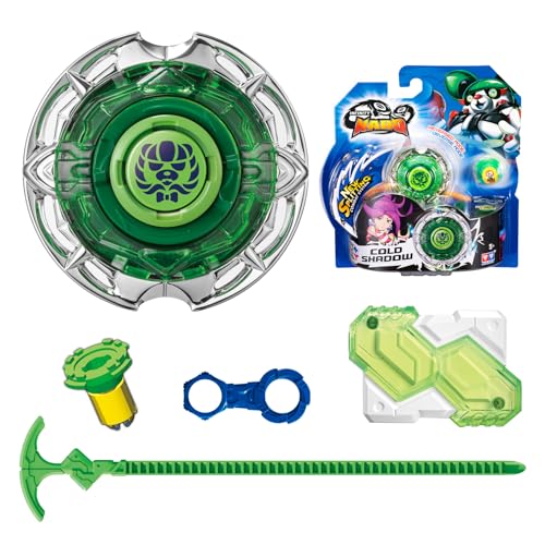 INFINITY NADO Spinning Tops para Niños de Juguete de Metal, Battle Tops Spinning Top Launcher Toy Boys, Spinning Tops Boys from 5 Years, Toupie Série Standard, Cold Shadow, Más Verde