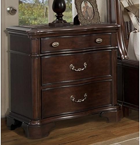 Picket House Trento Cherry 3-drawer Nightstand with Marble Inset Top
