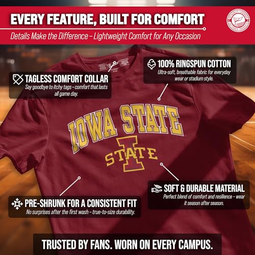 Image of NCAA Gameday Cotton T-Shirt for Men and Women | Officially Licensed NCAA Tee - Preshrunk Ring-Spun Cotton - Screen-Printed Team Logo