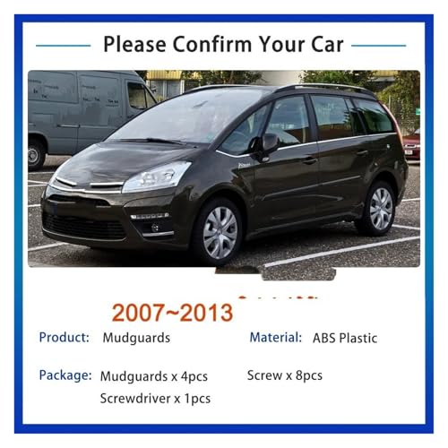 Bavettes avant pour Citroën C4 Picasso 7 places de 2006 à 2013 - 6