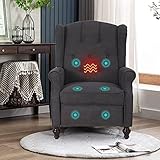 SAMERY Recliner Chair with Massage & Heating- Modern Accent Chair Upholstered Armchair Fabric Single