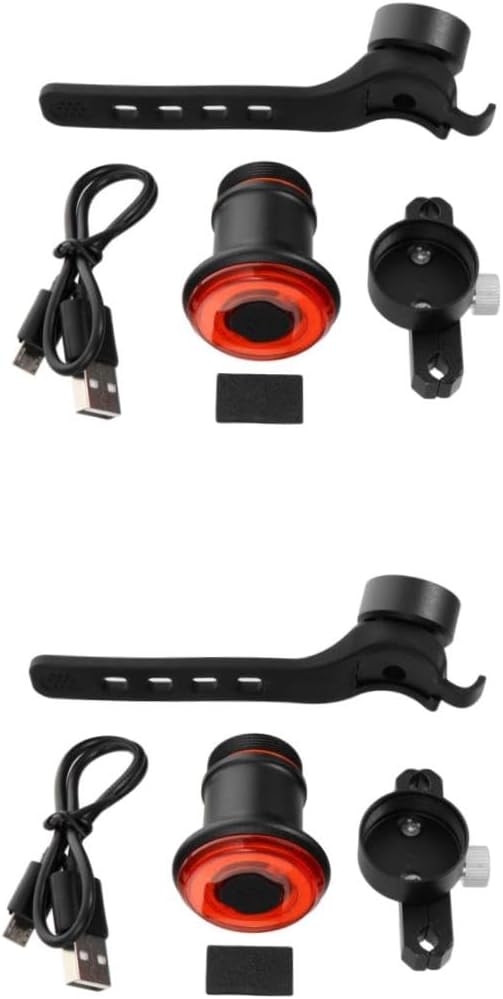 BESPORTBLE 4pcs USB Rechargeable Bike Tail Light Sensing Lightweight Led Back for Night Riding for Mountain and Road