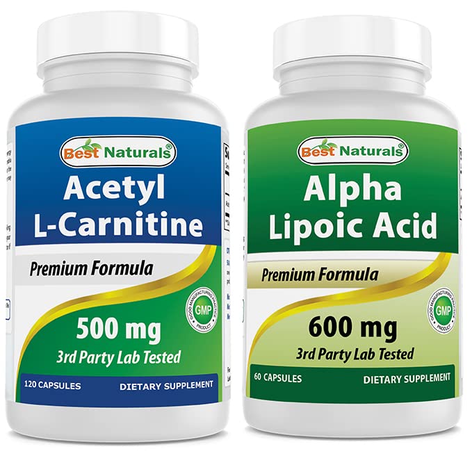 Amazon.com: Best Naturals Acetyl L-Carnitine 500 Mg & Alpha Lipoic Acid 600  mg : Health & Household