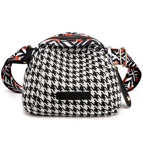 Suweir Crossbody Bag Damen,Nylon Bauchtasche Damen Kleine Umhängetasche Stylisch Gürteltasche Leichte Schultertasche Moderne Taschen Messenger-Bags mit Reißverschluss Cover