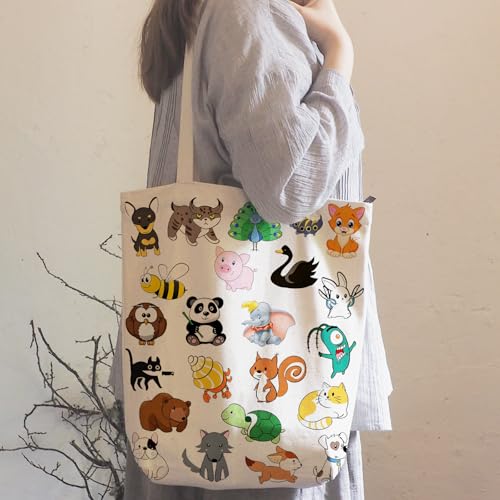 Image of DOOX Canvas Tote Bag for Women, Canvas Reusable | Gift /Shopping /Beach /Grocery Canvas Bag - Birthday & Christmas Gift for Women