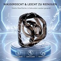 Inverted Chastity Cage Männer Peniskäfig mit Schloss und 4 Ringen Leichter Atmungsaktiver Harzkäfig Keuschheitskäfig für Herren Sissy Toys Sexspielzeug Diskrete Sichere Fixierung (Black) – Ansicht 5