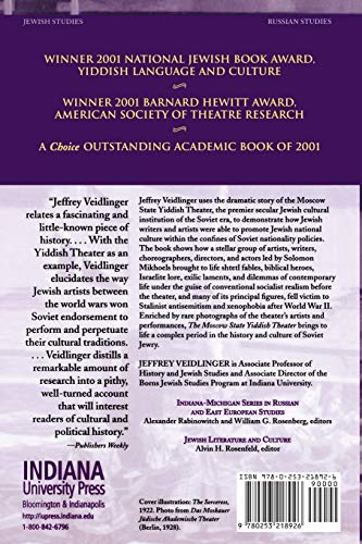 The Moscow State Yiddish Theater: Jewish Culture On The Soviet Stage (Jewish Literature And Culture) #TOP13