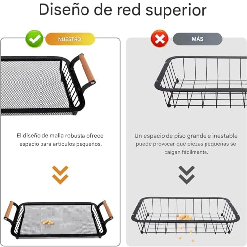 Organizador de frutas de 3 niveles para ordenar tu cocina con colgador de plátanos 5