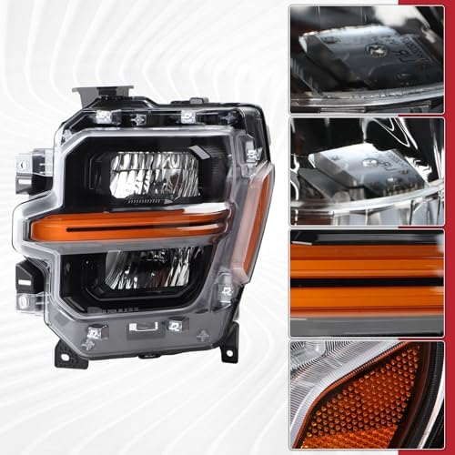 Duolctarms 모듈 LED 헤드라이트 헤드램프 어셈블리 2024-2025 포드 F150 XL/XLT/T트레머/STX 왼쪽 드라이버 사이드 RL3Z13008WF RL3Z-13008-H와 호환 — 사진 3