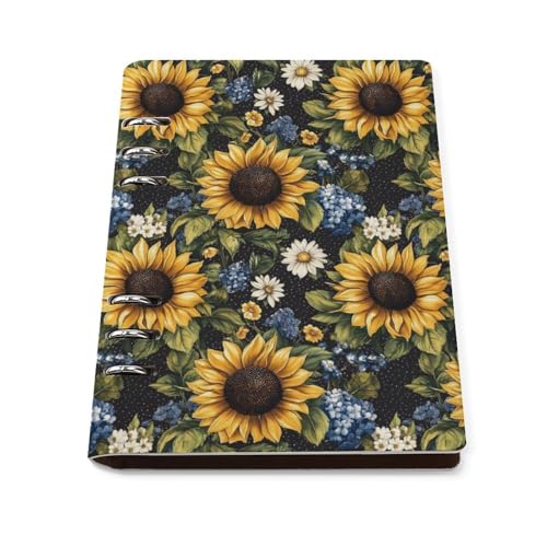 Carnet ligné pour l'école et le bureau avec couverture rigide rechargeable A5