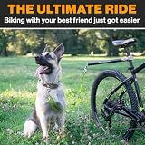 Freihandleinen für Hunde -180° drehbare Hunde Fahrradleine - mit Stoßdämpfern und Schnell Befestigungsmechanismus (Grün)