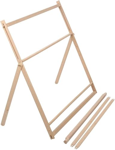 Telar de tejido, ajustable DIY BHDD máquina de tejer a mano telar tapiz tejido a mano máquina tejida a mano con soporte, marco extragrande para