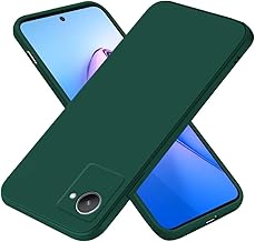 EASSGU Custodia per Realme C30 / Realme Narzo 50i Prime (6.5" Inches), Cover Morbida in Silicone TPU - Verde scuro