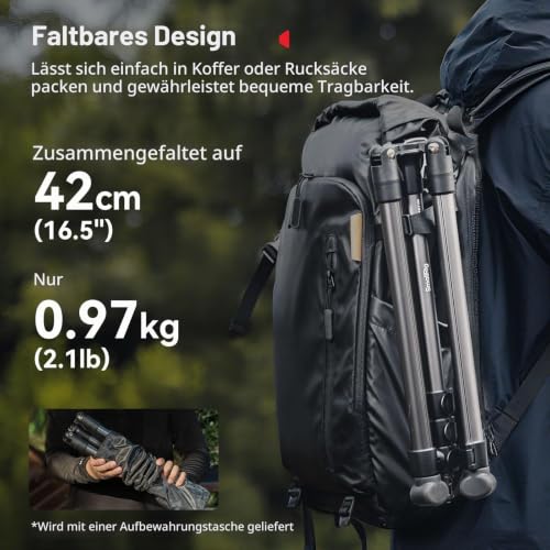 SMALLRIG RT190 74,8"/190cm LichtStand, Max Load 4kg, Folded Size 16.9"/43cm – Ansicht 3