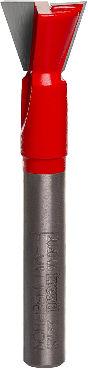 Freud 22-129: 1/2" (dia.) Dovetail Bit with 1/4" shank, 2-5/32" overall length