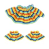 Generisch Elegante disfraz de carnaval con chaleco de arco iris, pajarita y mangas para disfraces y fiestas, amarillo, Talla única