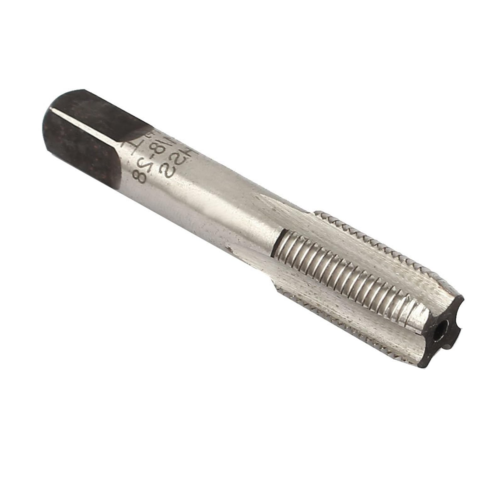 MACHSWONPipe Thread Tap G1/8, 55 Degree 4 Flutes HSS High Speed Steel Cylindrical Machine Threading Tap for Clean and or Re-Thread Damaged or Jam Pipe Threads, 1pcs