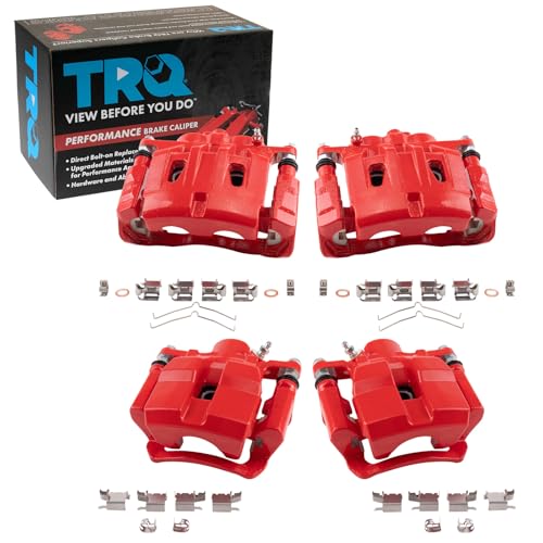 Image of TRQ Brake Caliper Set Performance Compatible with 2010-2015 Lexus RX350 2015 RX450h 2014-2019 Toyota Highlander 2011-2020 Sienna