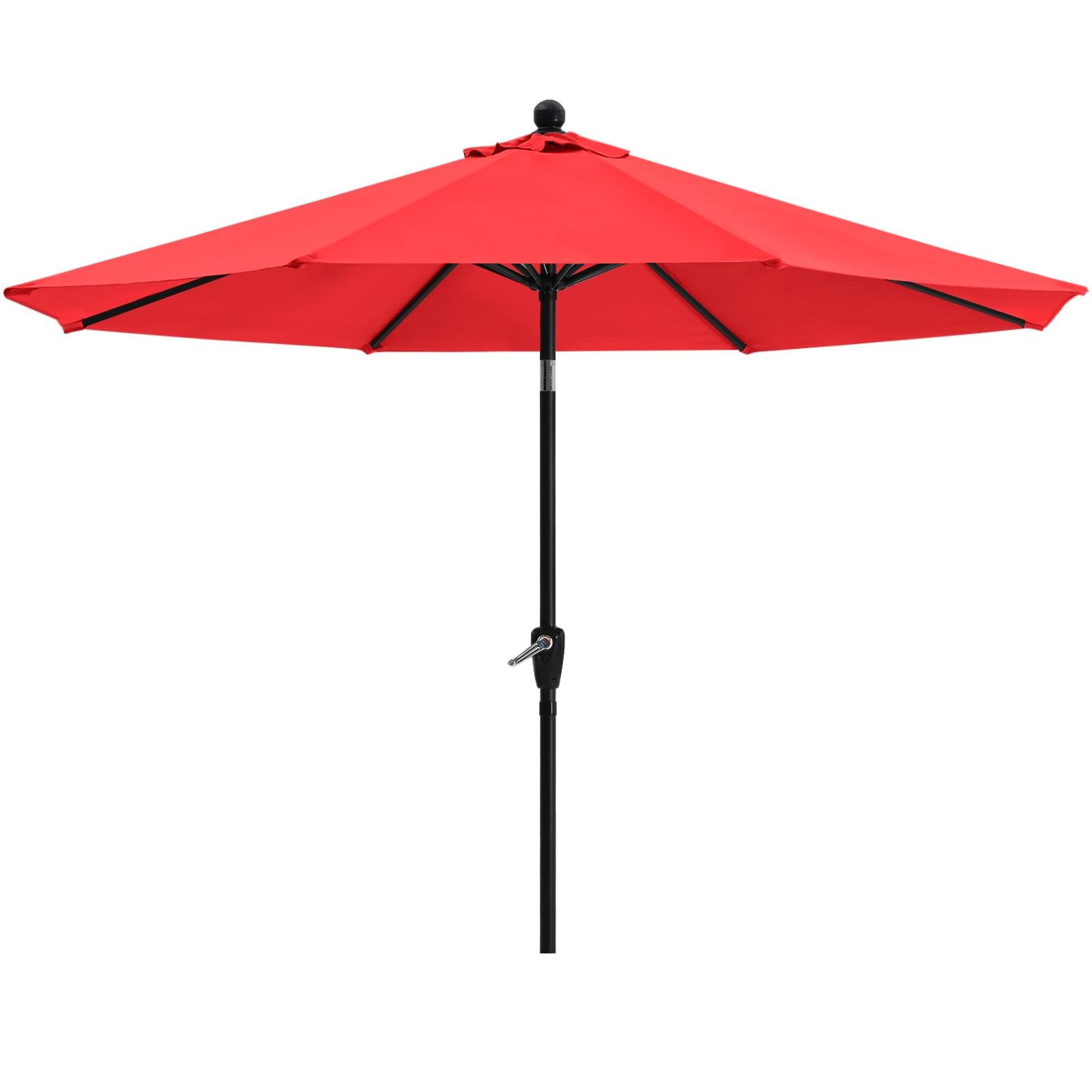 ABCCANOPY Sonnenschirm 8 Rippen wasserdicht UV50+, Rot 230cm | Wetterfester Gartenschirm