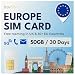 Produktbild travSIM Europe SIM-Karte | Nur Daten-SIM | 50GB Daten | 4/5G Geschwindigkeit | Verwenden Sie die Europa-SIM in Großbritannien und mehr als 30 EU-Ländern | Plan SIM für Europa ist 30 Tage lang gültig