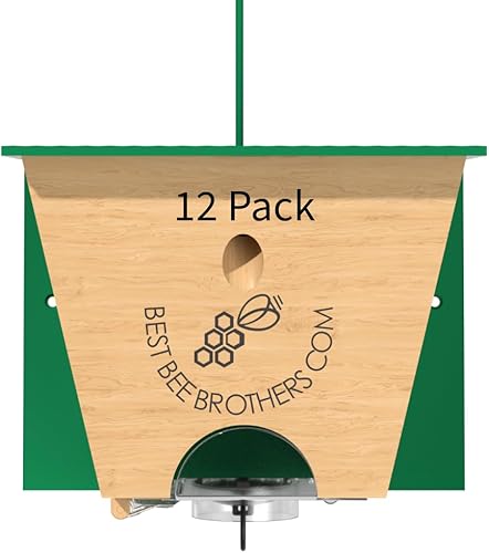 Best Bee Brother Turbo Trap 2.0, trampa para abejas carpinteras de grado profesional para exteriores con bóveda de abejas, gran ventana y puerta con